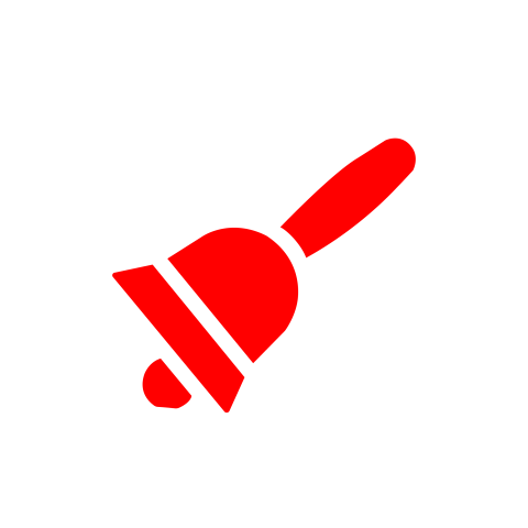 Red bell icon png transparent background