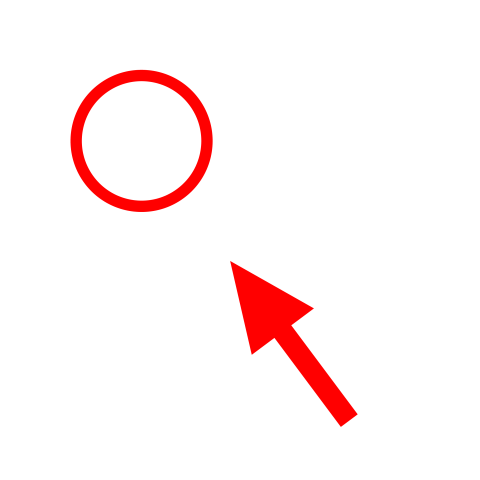 Arrow with circle png transparent