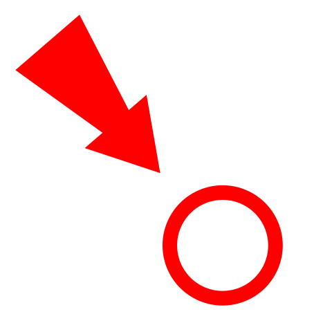 Red arrow with circle png image free download