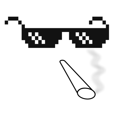 Meme black goggles png transparent free