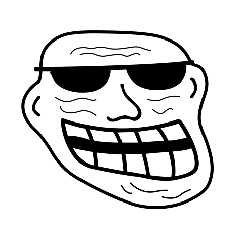 Troll face transparent background png