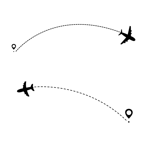 Airplane route png image free download