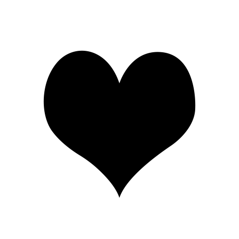 Transparent background black heart png