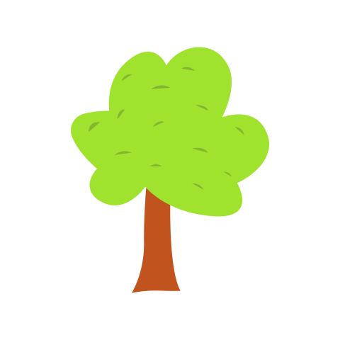 Cartoon tree background png image download