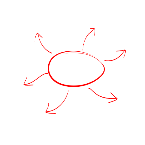 Diagram mindmap with arrow png
