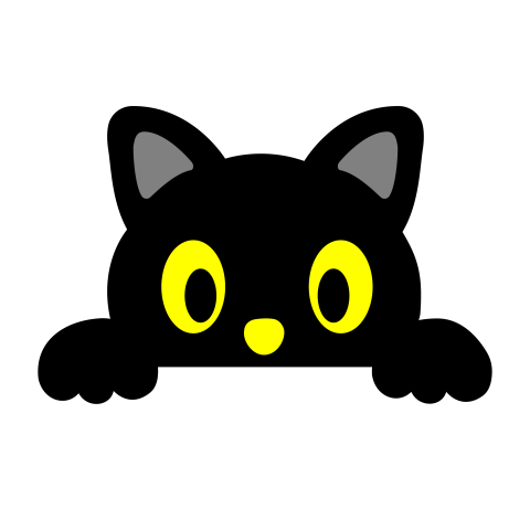 Black cat illustration png