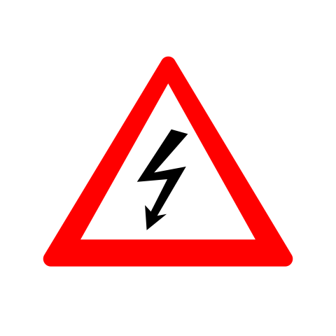 High voltage sign board png download