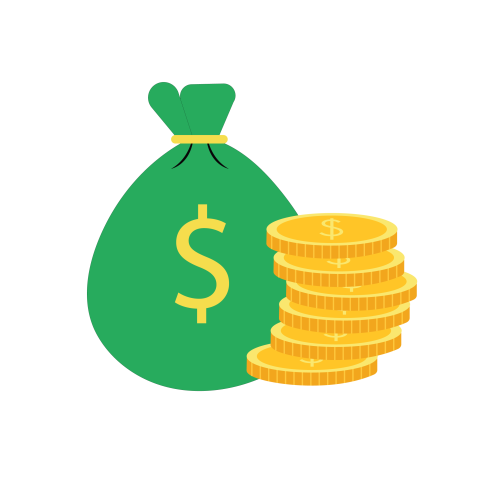 Money Bag with Gold Coins PNG
