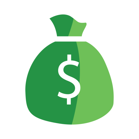 Green Money Bag PNG For Thumbnail