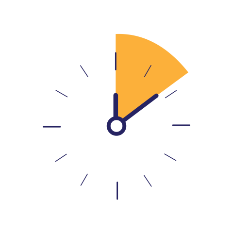 Quarter Progress Stopwatch Illustration