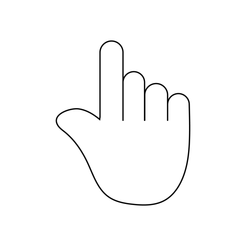 Flat Hand Gesture Index Finger Transparent PNG