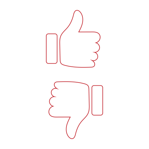 Thumbs Up and Thumbs Down Icons PNG