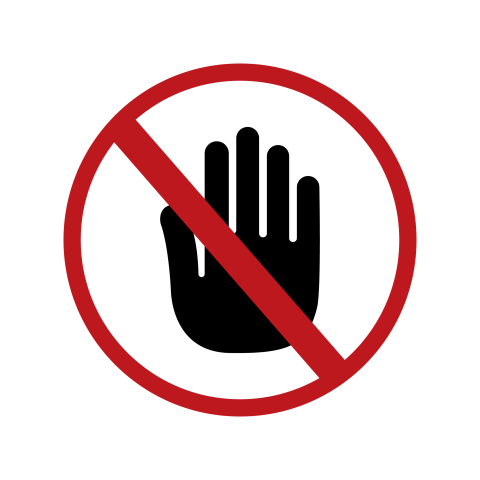 No Entry Hand Sign PNG Free Download