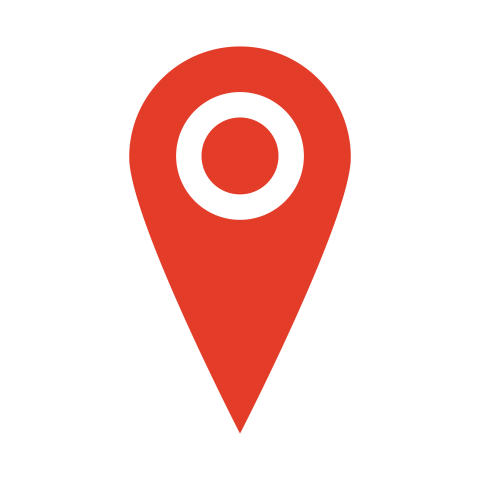 Red Location Pin with Inner Circle