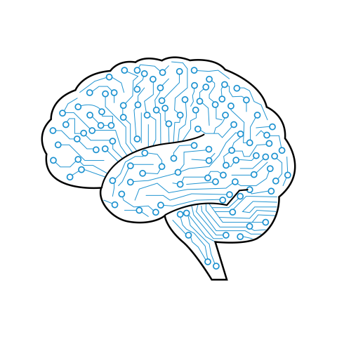 Digital Brain Circuit Technology PNG