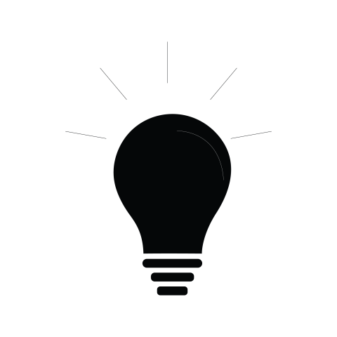 Black light idea bulb png