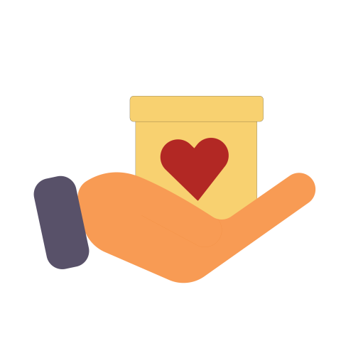 Hand Holding Heart Box PNG