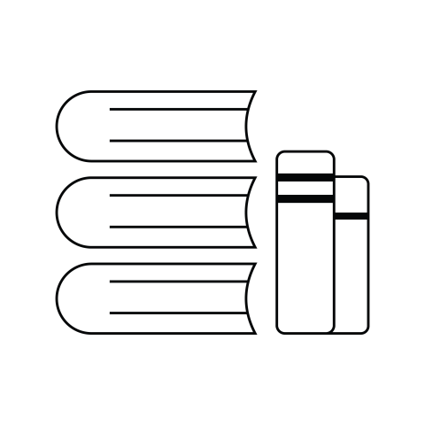 Stack of Books Outline Education PNG Icon