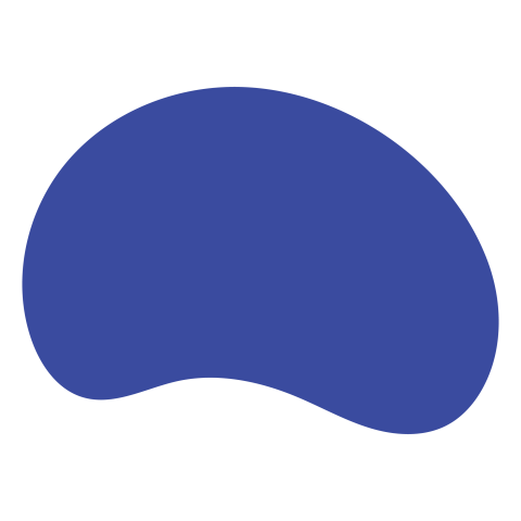 Blue Curved  Blob PNG Transparent Background