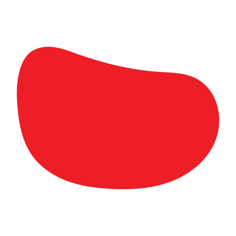 Red Organic Blob Shape PNG Transparent Background