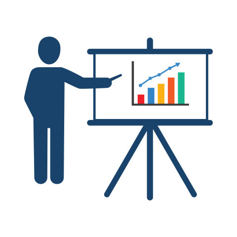 Business presentation with growth png images