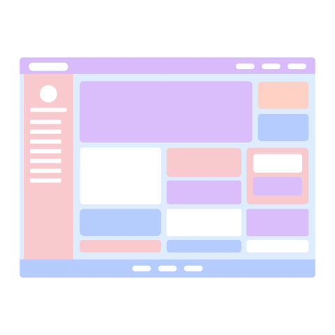 Colorful Dashboard UI Design PNG FRee Download