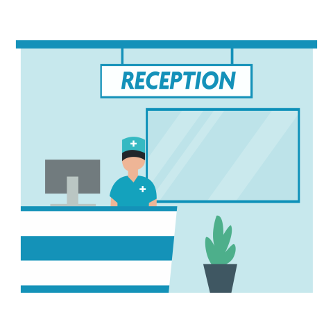 Hospital Reception Counter PNG