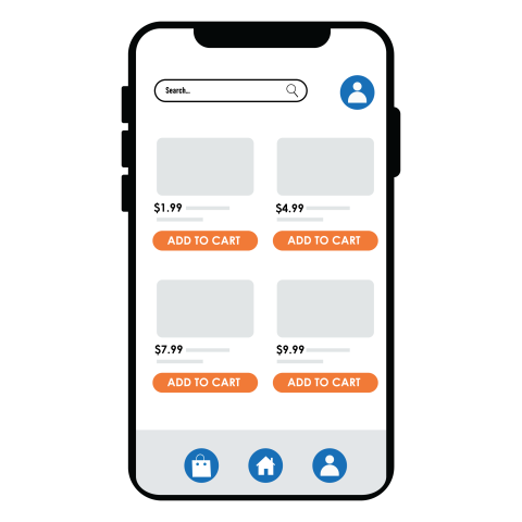 E commerce Mobile Shopping App UI PNG