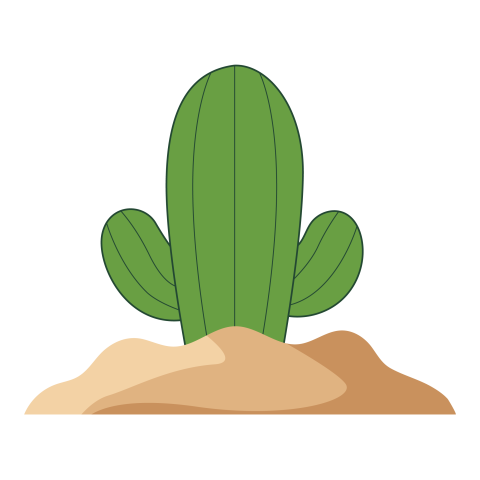 Desert Cactus with Sand PNG Images Download