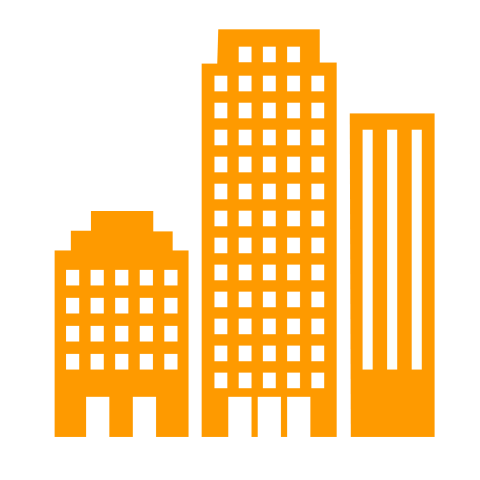 Orange City Skyline Building Icon PNG
