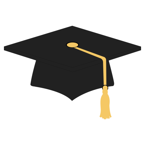 Graduation Cap PNG Vector with Tassel