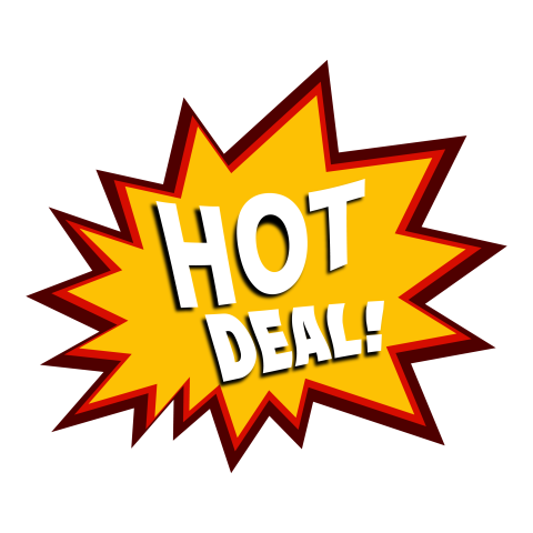 Hot deal starburst badge png download