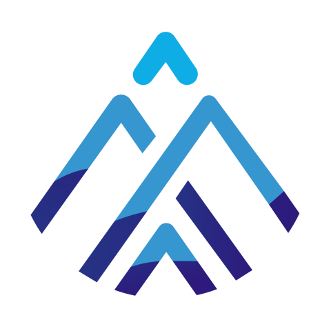Modern Mountain Arrow Growth Logo PNG Transparent