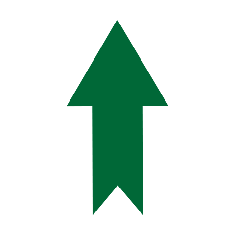 Green Simple Up Arrow PNG Icon