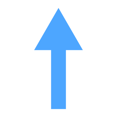Light Blue Up Arrow PNG Transparent
