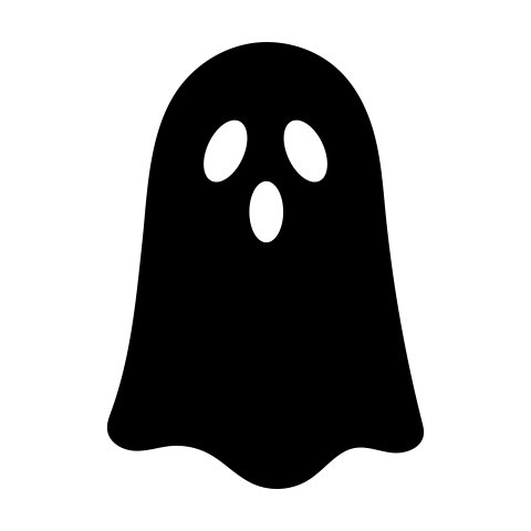 Black ghost silhouette png