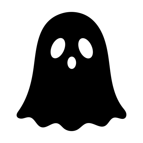 Black Ghost Silhouette PNG