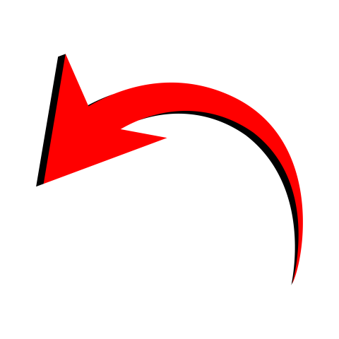 Curved red arrow clipart hd
