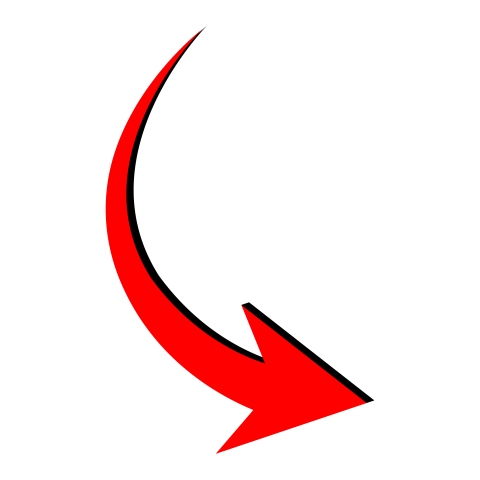 Red curved arrow clipart transparent