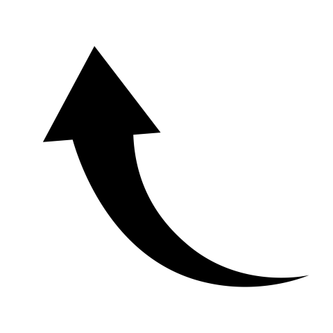 Black curved arrow png download free