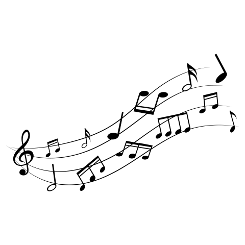 Floating music notes png free download