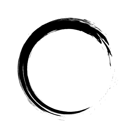 Artistic circle outline transparent