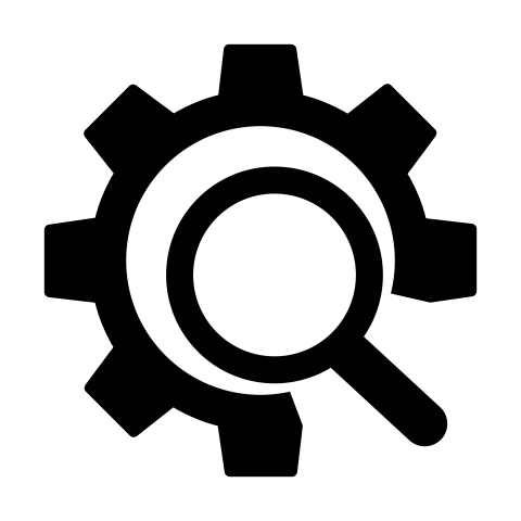 Setting black and white icon png transparent free download